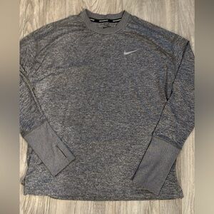 Nike Women’s Dri-Fit  Heathered Gray Long Sleeve Tee-Like New!!